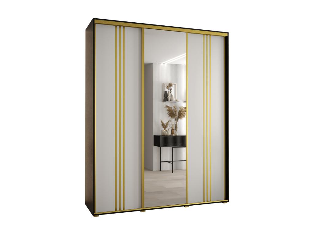 ARMARIO 7 DE PUERTAS CORREDERAS 235 - 2/200/45 3 puertas Negro/Blanco/Confortzx