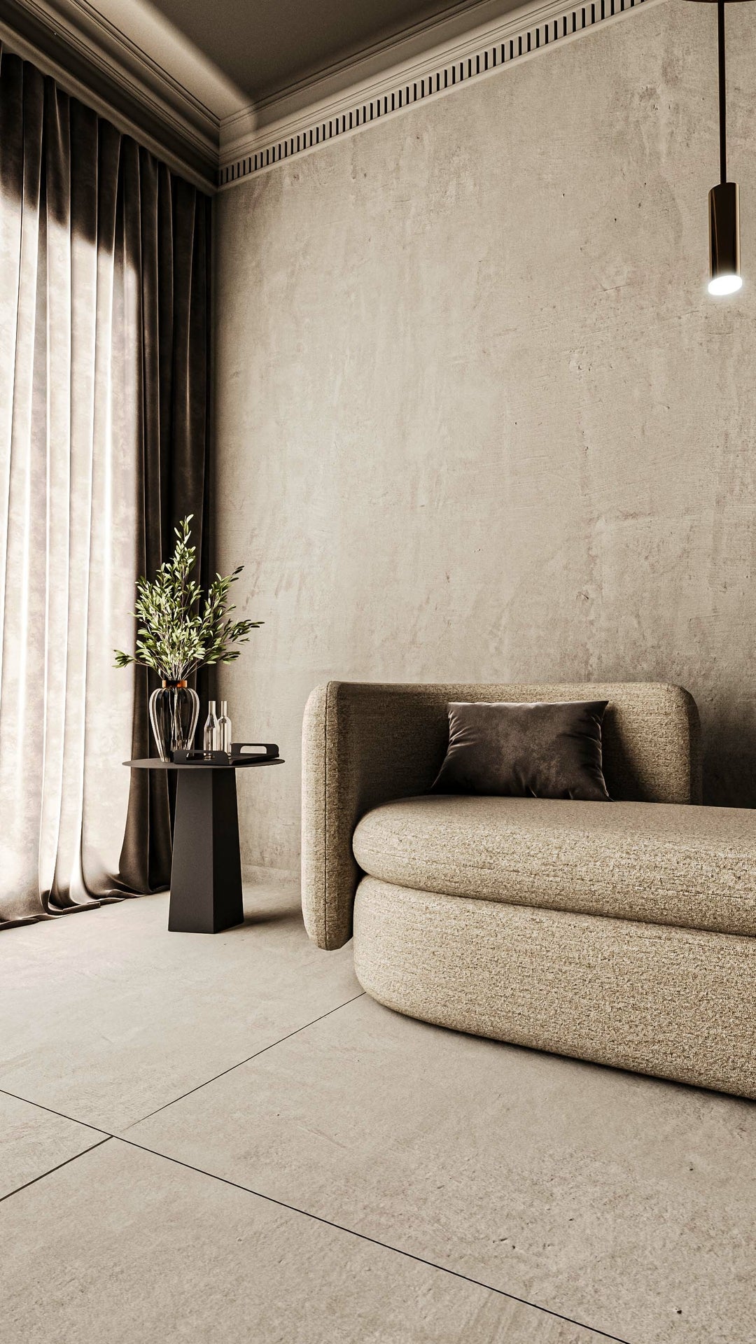 Gorillz Charm Ronde Bijzettafel - 50x50 cm - Metaal Tafeltje -Zwart