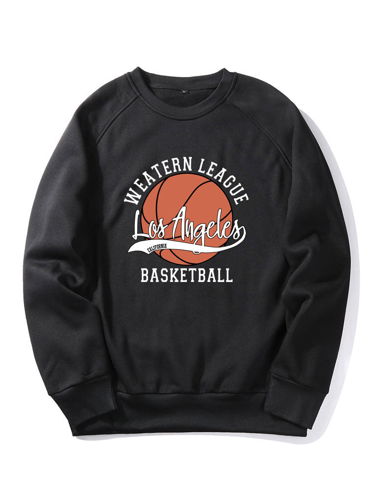 Los Angeles Basketball Print Sweatshirts