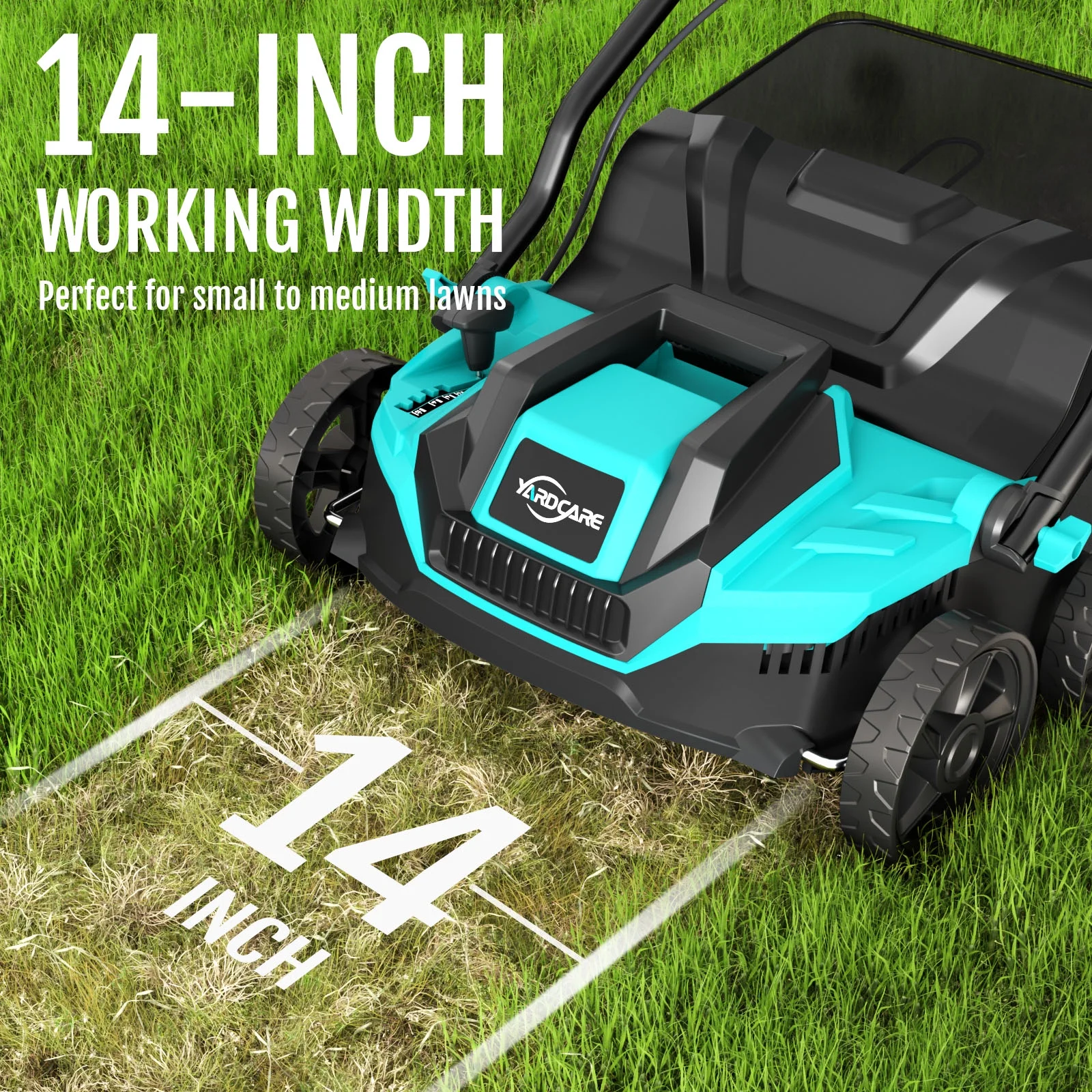 2-in-1 Scarifier and Dethatcher -C Deep Soil Revitalization with High-Torque Motor, Adjustable Depth Control, Dual Safety Switch & Removable 10.5-Gallon Thatch Bag - Image 6