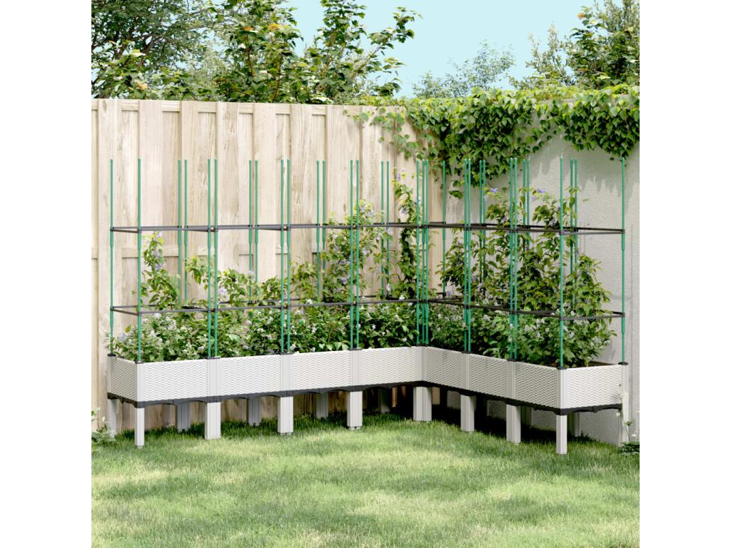 Con Decoratodo nrejado PP blanco 200x160x142,5 cm
