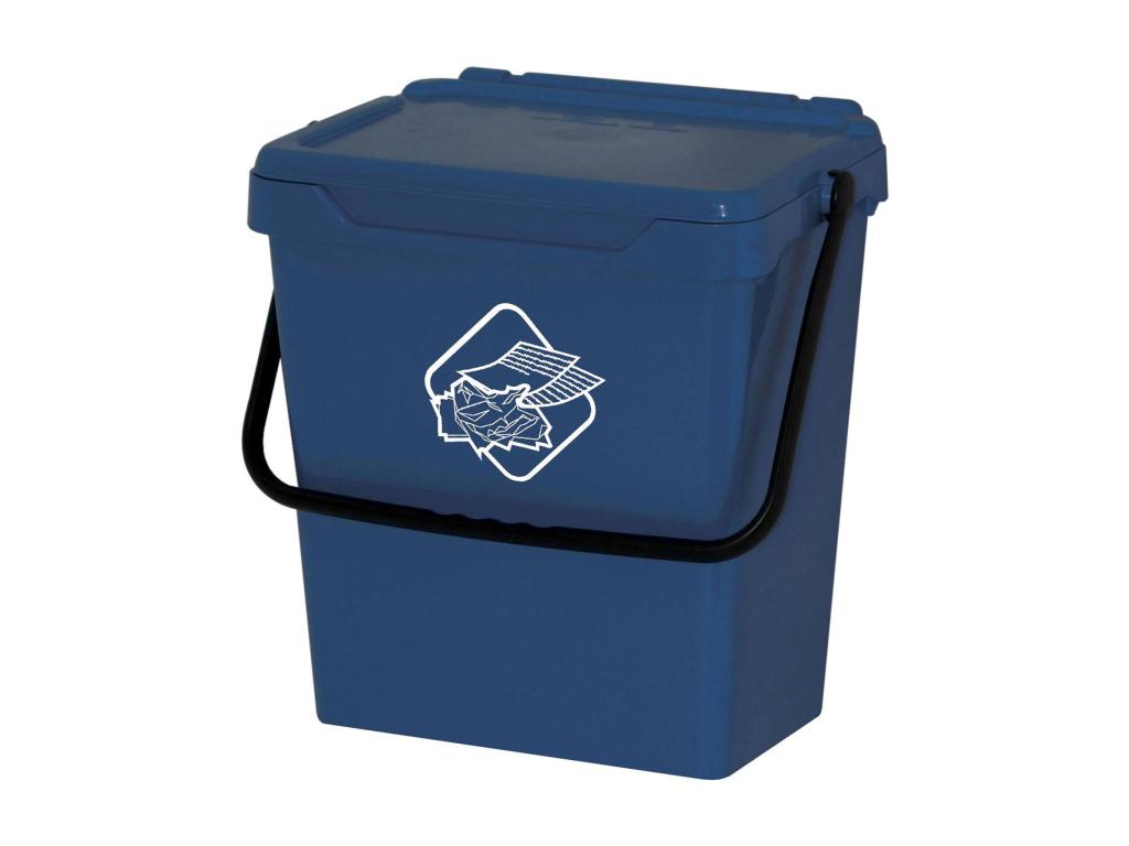 Dbertolacc cubo de basura, cubo de basura, papelera de reciclaje, cubo de basura, 100% Made in Italy, 40x31h39 cm, Azul