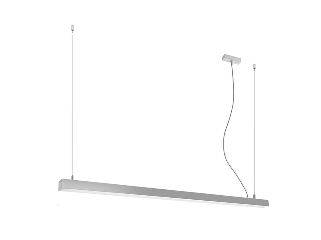 Lámparas colgantes Pinne minimalista de aluminio - 1 fuentes luminosas - L.150 x A.150 cm - gris