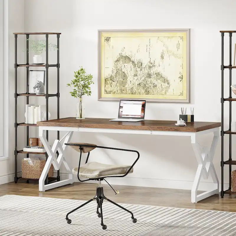 63-Inch Spacious Executive Desk for Home Office Use