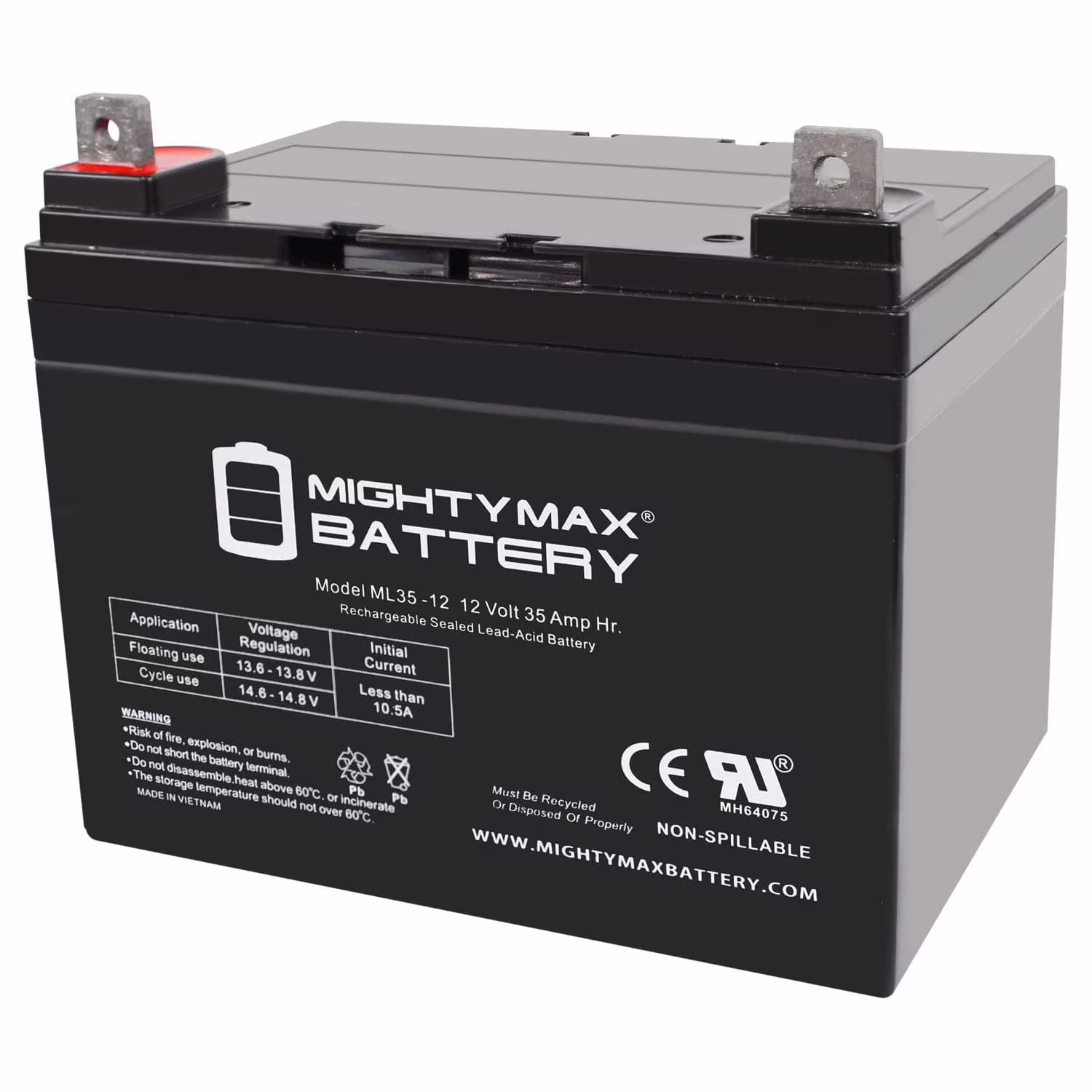 12V 35ah Pride Mobility BATLIQ1017 AGM U1 Replacement Battery(4 Pack)