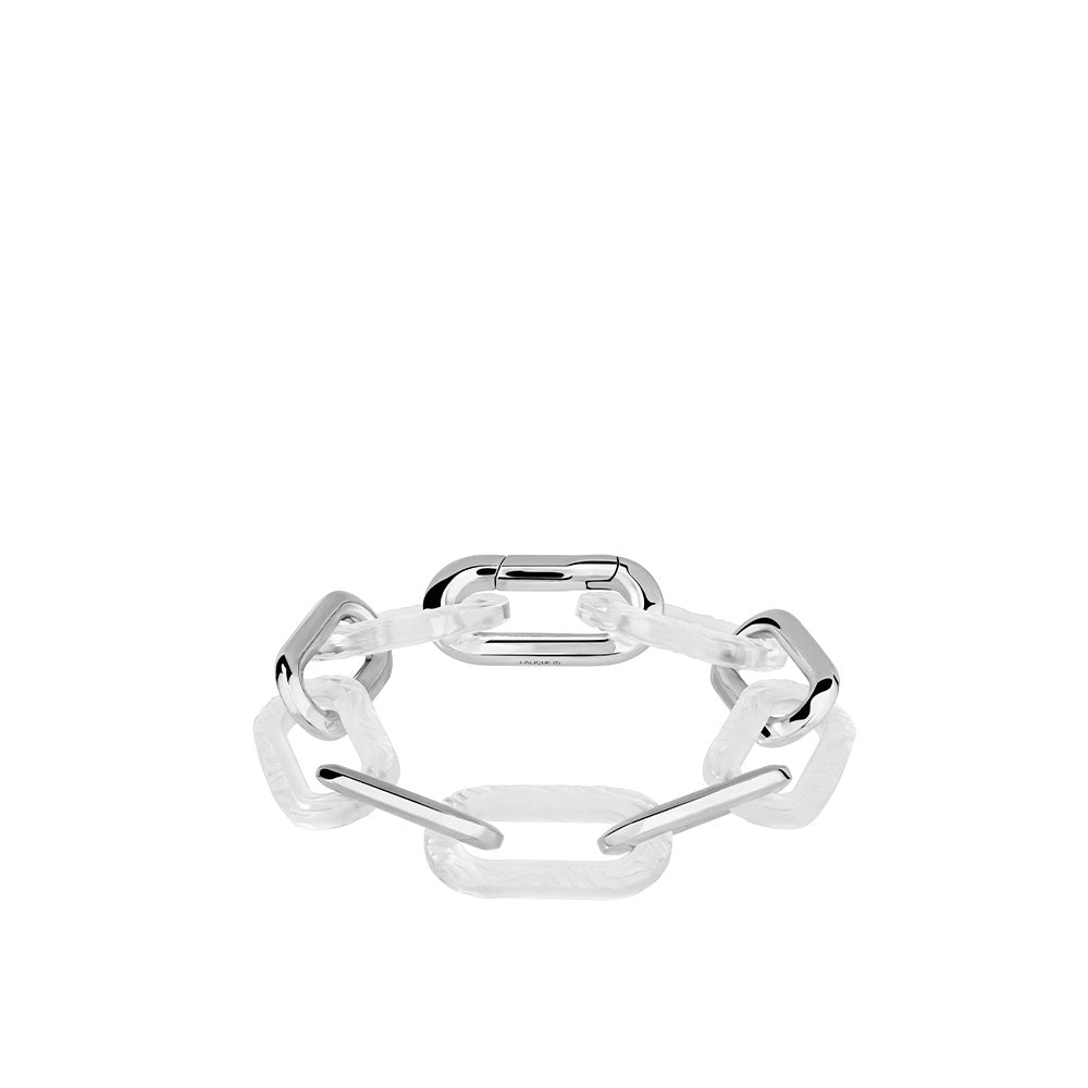 BRACELET EMPREINTE ANIMALE 5 CRISTAUX - CRISTAL INCOLORE, ARGENT