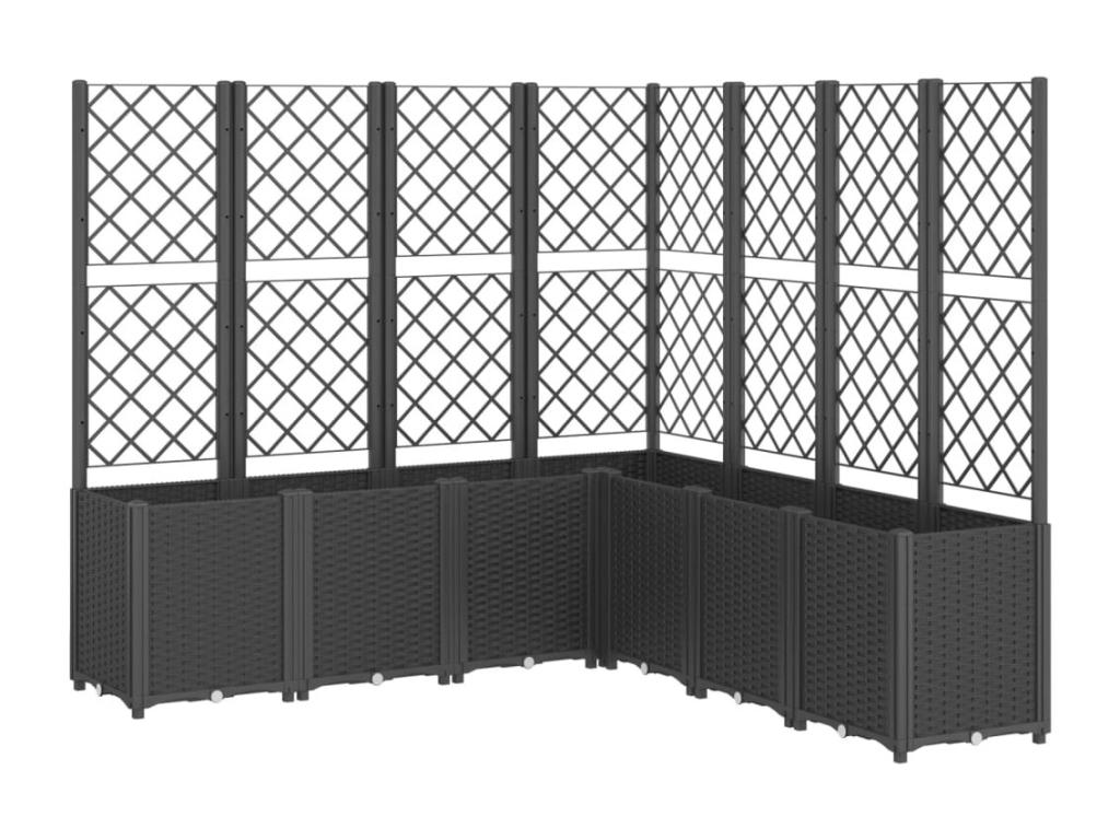 Con Decoratodo nrejado PP negro 160x160x140 cm