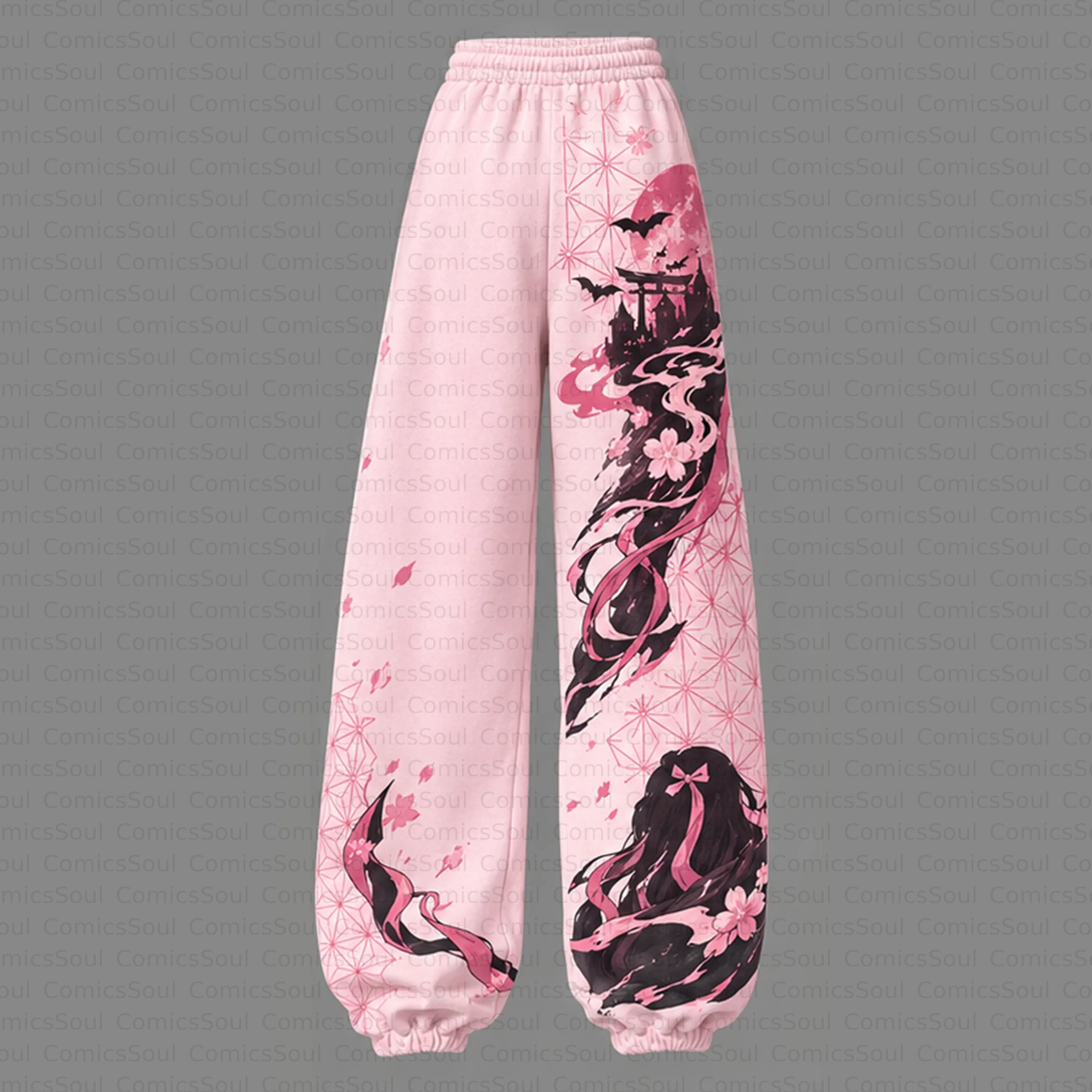 Demon Slayer Cropped Long Sleeve Hoodie & High Waist Jogger Pants Two Piece TeeThreads Sustain the Scene with Custom Apparel