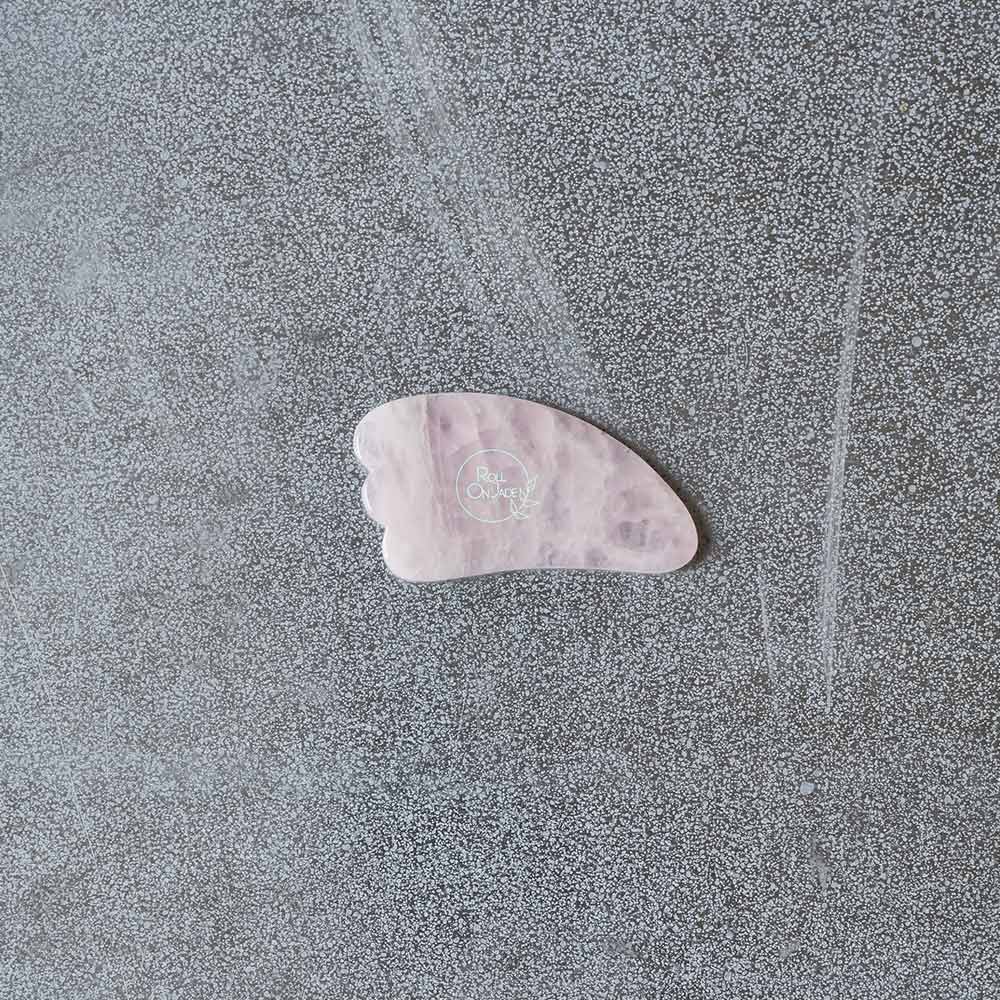 Gua Sha Quartz - Rose - Roll on Jade