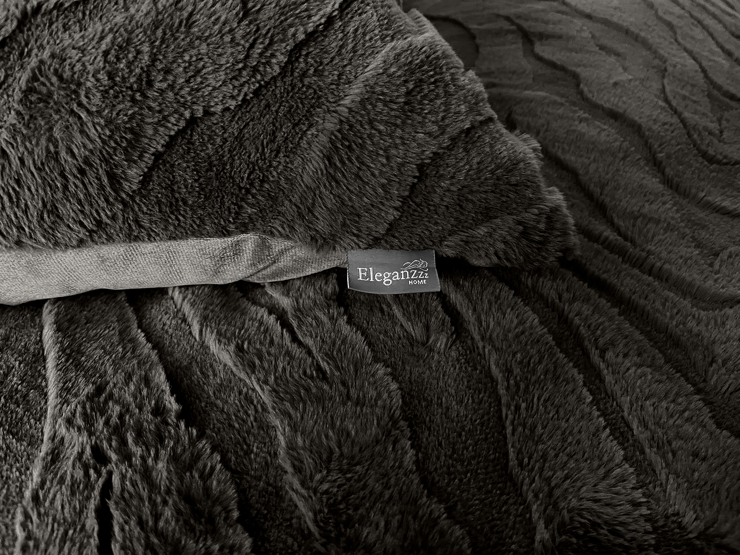 Eleganzzz Dekbedovertrek Jacquard Rabbit Fur - taupe grey
