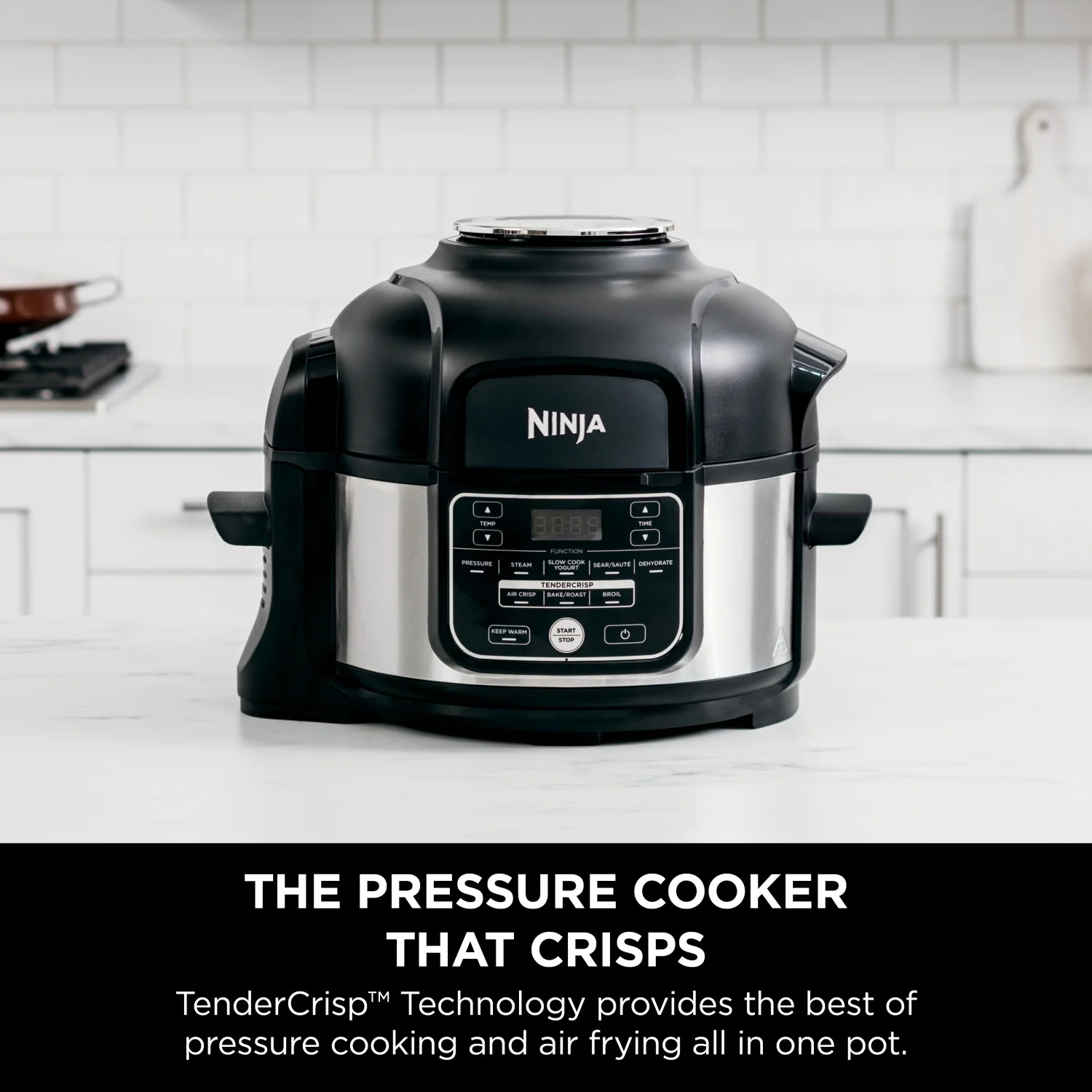Ninja Foodi 10-in-1 5 Qt Pressure Cooker, Steamer, Bake, Broil, Dehydrate, Air Fryer, Non-Stick, FD101 Stainless Steel - Image 2