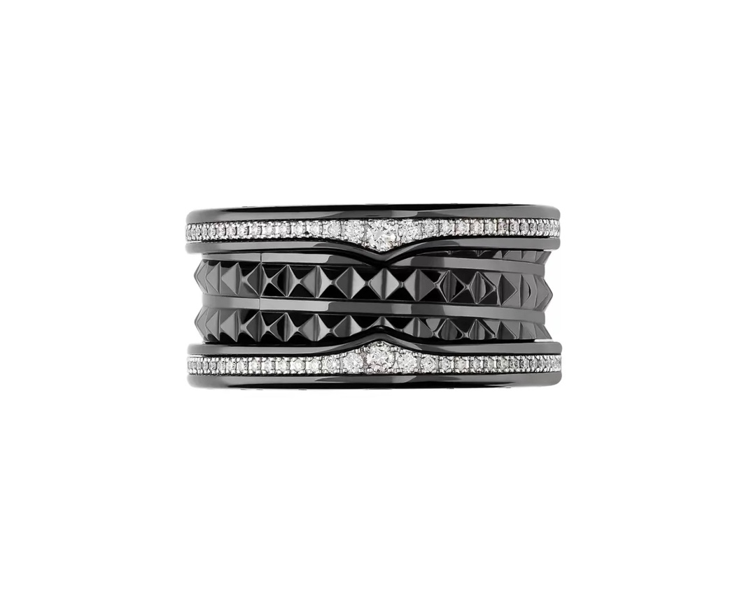 Bvlgari Four Band Black Diamond Quilting B.zero1 Ring - Original Replica Club