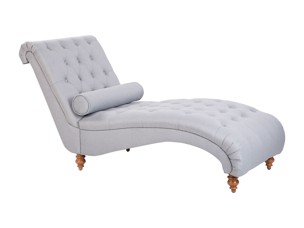 Chaise longue tapizado gris MURET