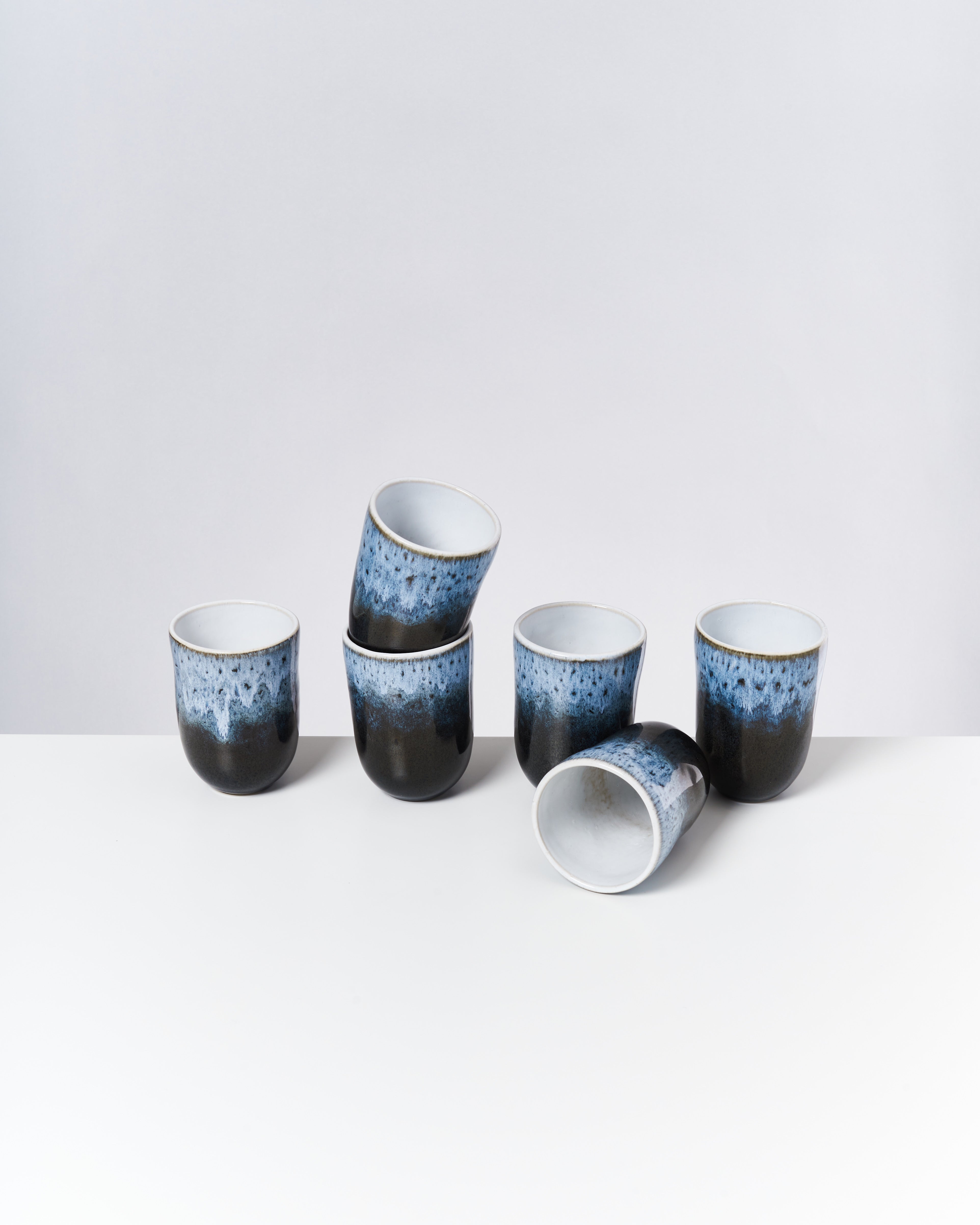 Alcachofra Becher groß schwarzblau 6er-Set