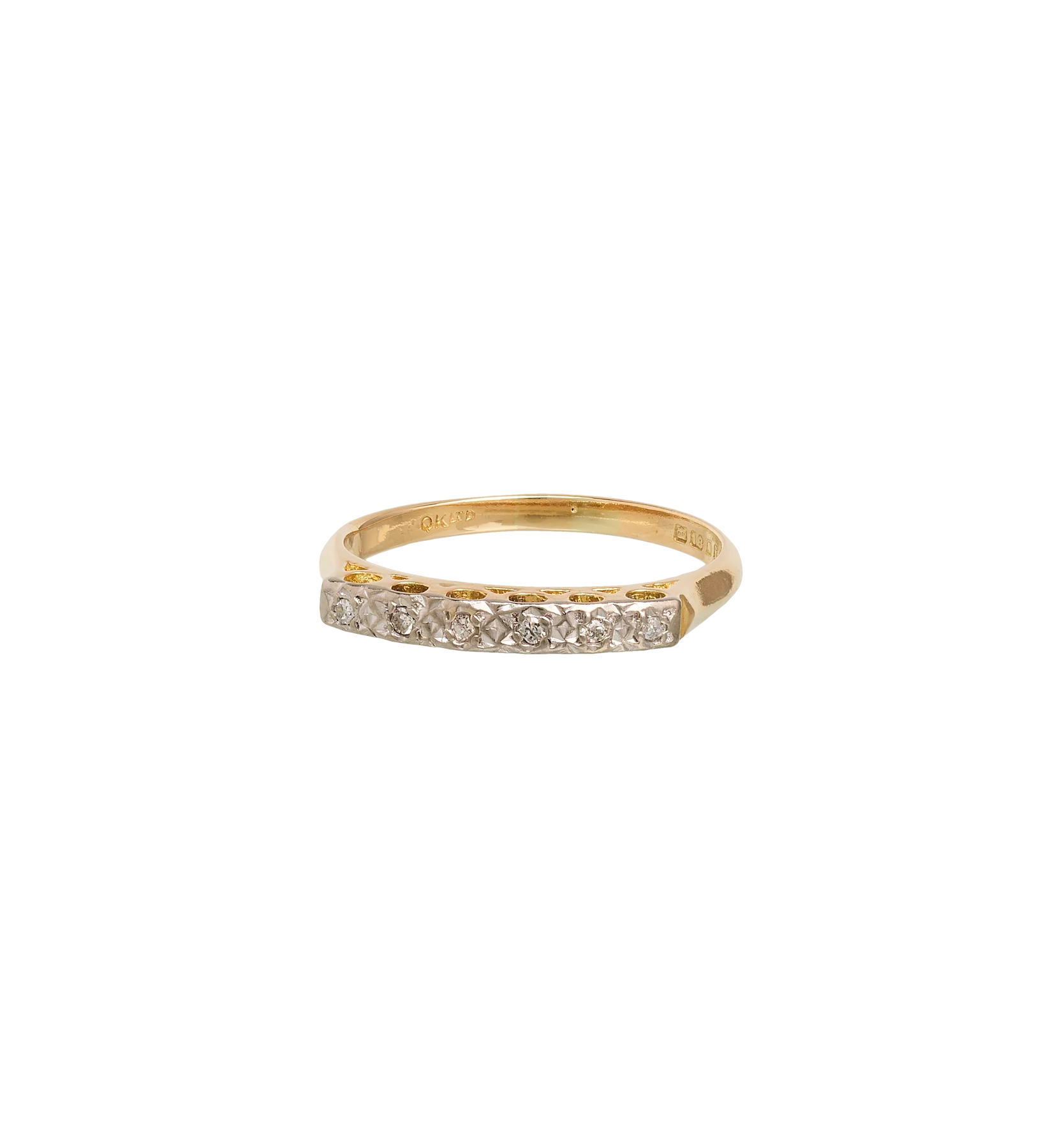 Vintage Diamond Timeless Flame Ring 9K