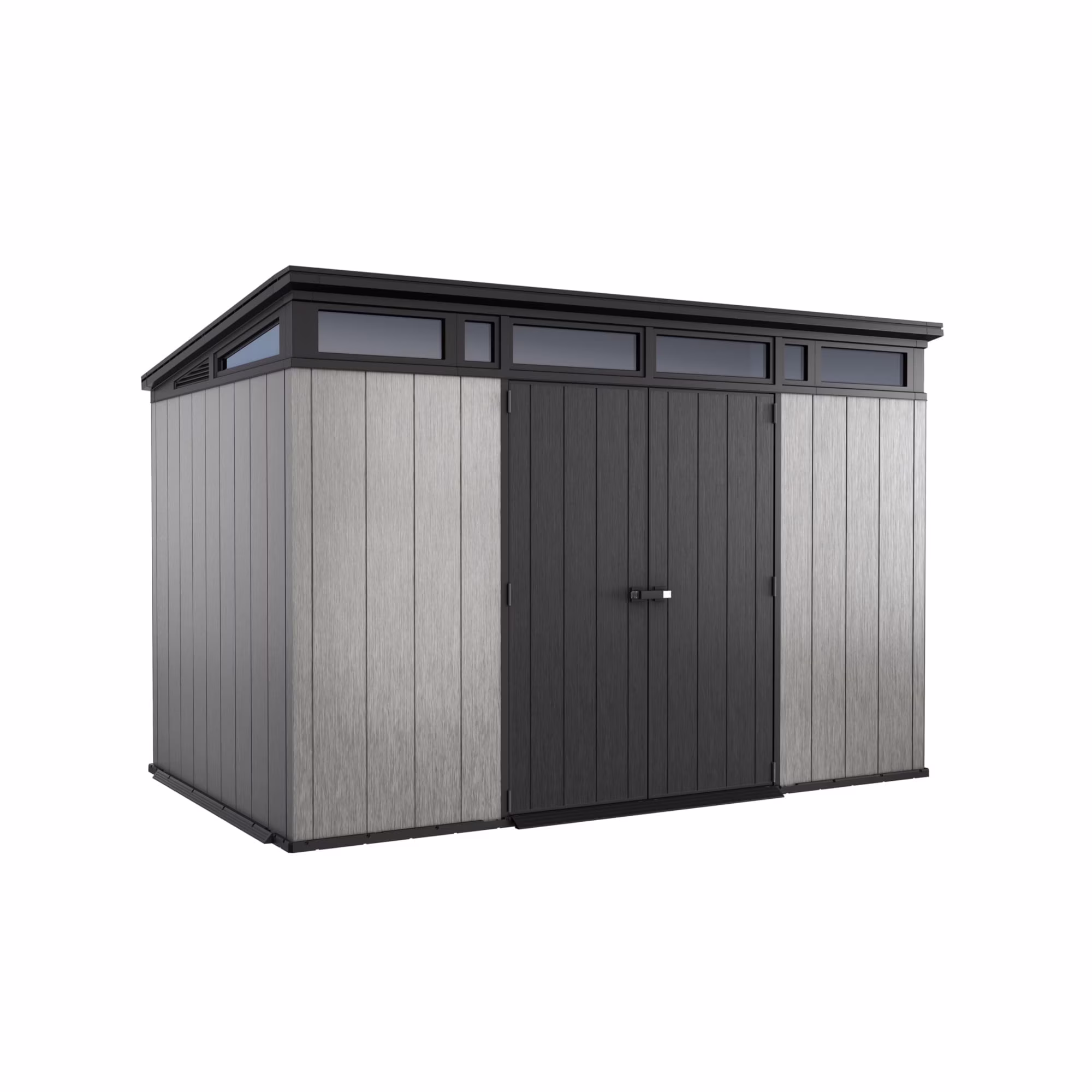 Keter Artisan 9x7 Foot Large Outdoor Shed & Floor w/Modern Design, Grey - Image 5