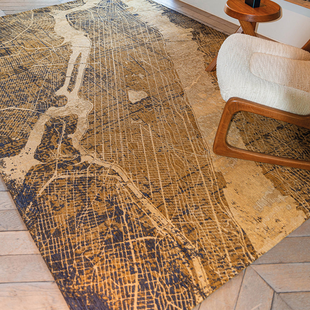 Louis de Poortere Cities Vloerkleed 240 x 340 cm - Gatsby Gold