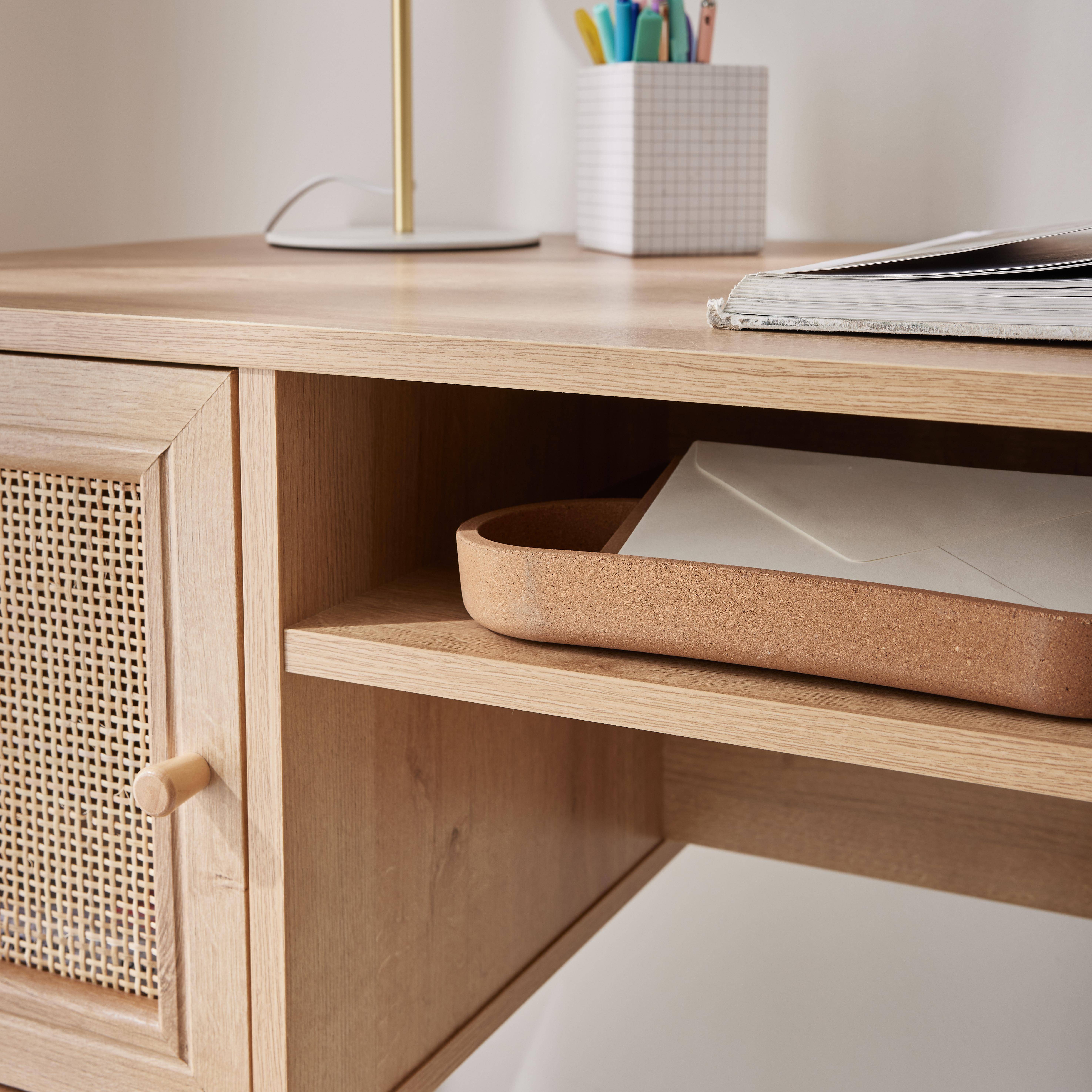 Boheme - Escritorio decoración madera con 2 puertas