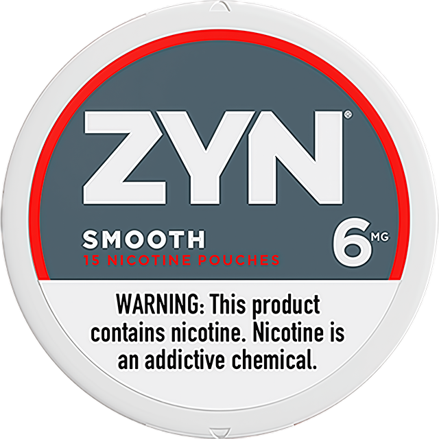 ZYN Smooth 6mg nicotine pouches — Mini Dry can with 15 normal-strength unflavored pouches