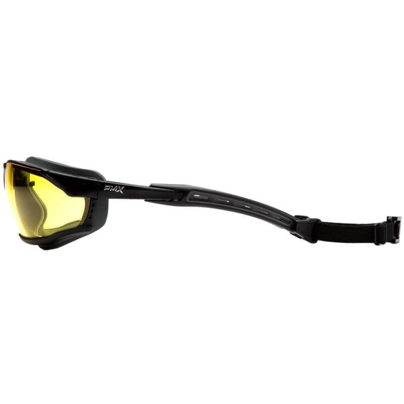 Pyramex Isotope Safety Glasses/Goggles Black Frame Amber H2MAX Anti-Fog Lenses - KTF Painting Interior Exterior