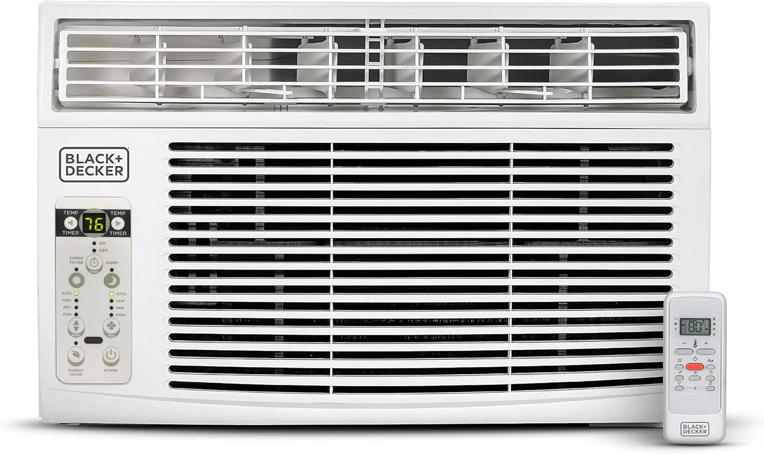 BLACK+DECKER Window Air Conditioner 5000 BTU, Cools Up to 150 Square Feet, AC Unit with Mechanical Controls, Manual Fan Only and Cool Settings, BD05MWT6, White