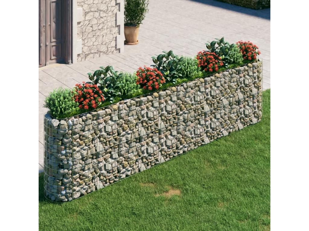 Arriate de gaviones de hierro galvanizado 400x50x100 cm