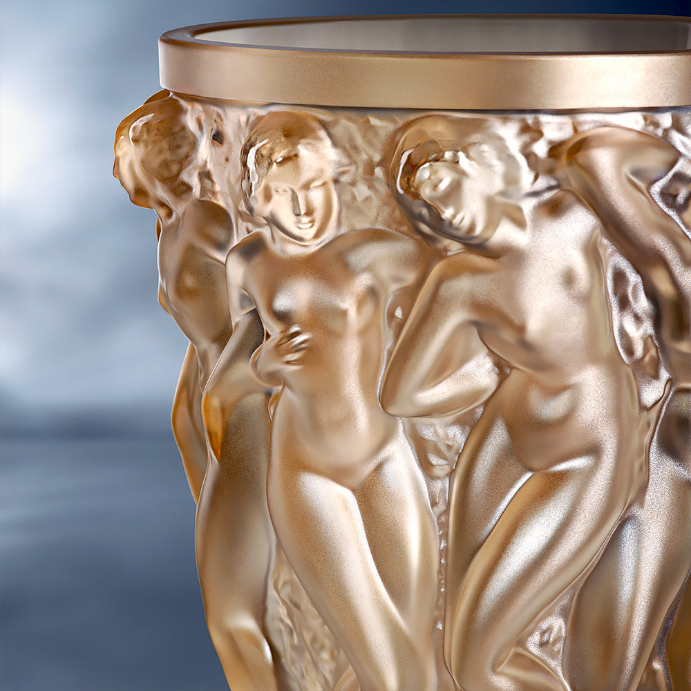 VASE BACCHANTES - CRISTAL LUSTRÉ OR
