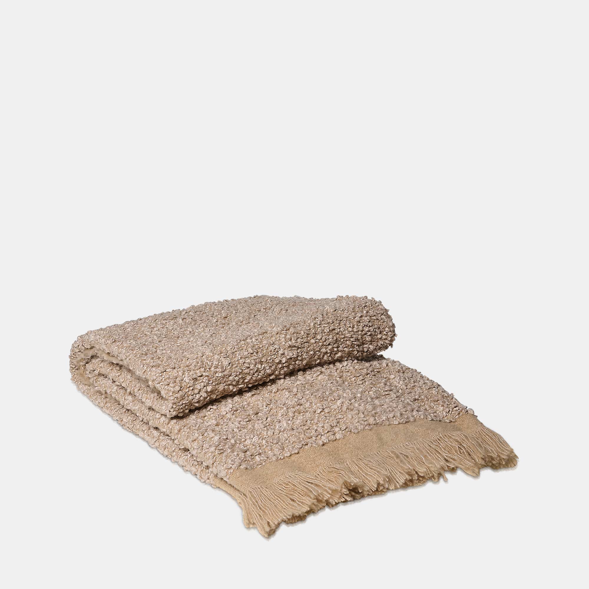Kirsten Boucle Throw, Taupe