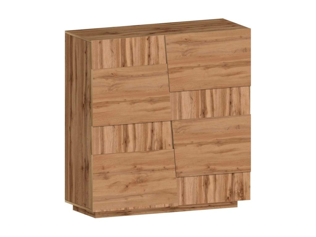 Armario multiusos 2 puertas Nestliq - Armario multifuncional - Armario de 2 puertas - 120x44h126 cm - Roble