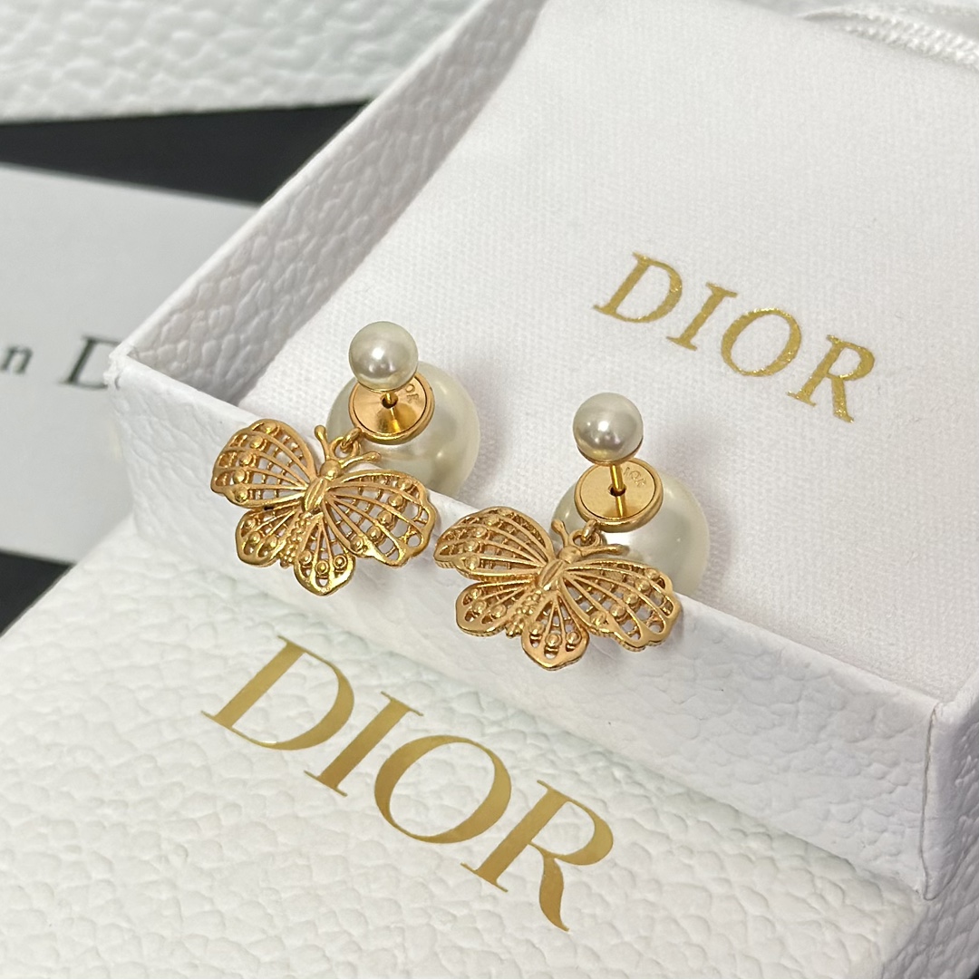 Dior Butterfly Dangle Earrings - Original Replica Club