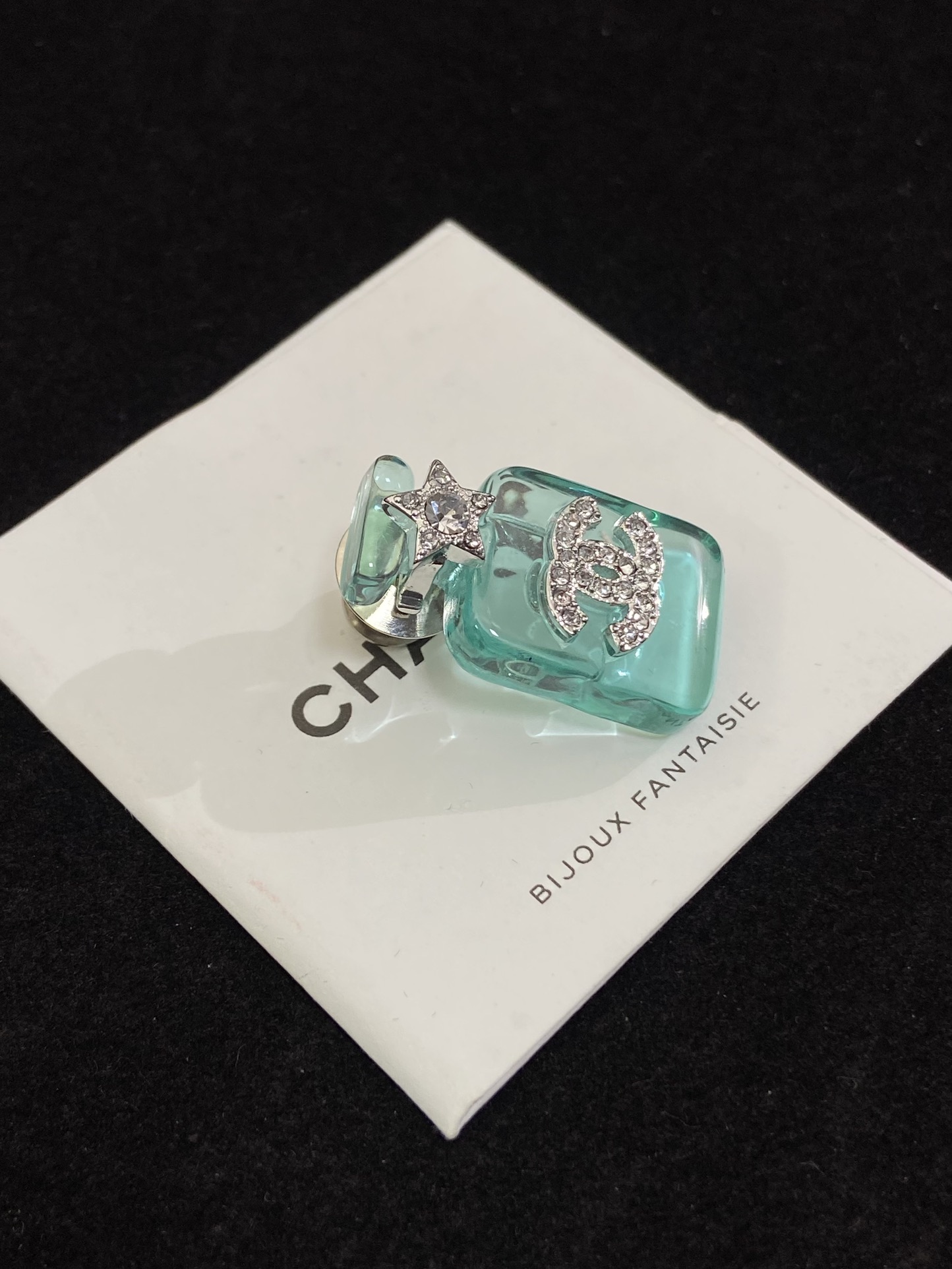 Chanel Jelly Green Perfume Bottle Brooch - Original Replica Club