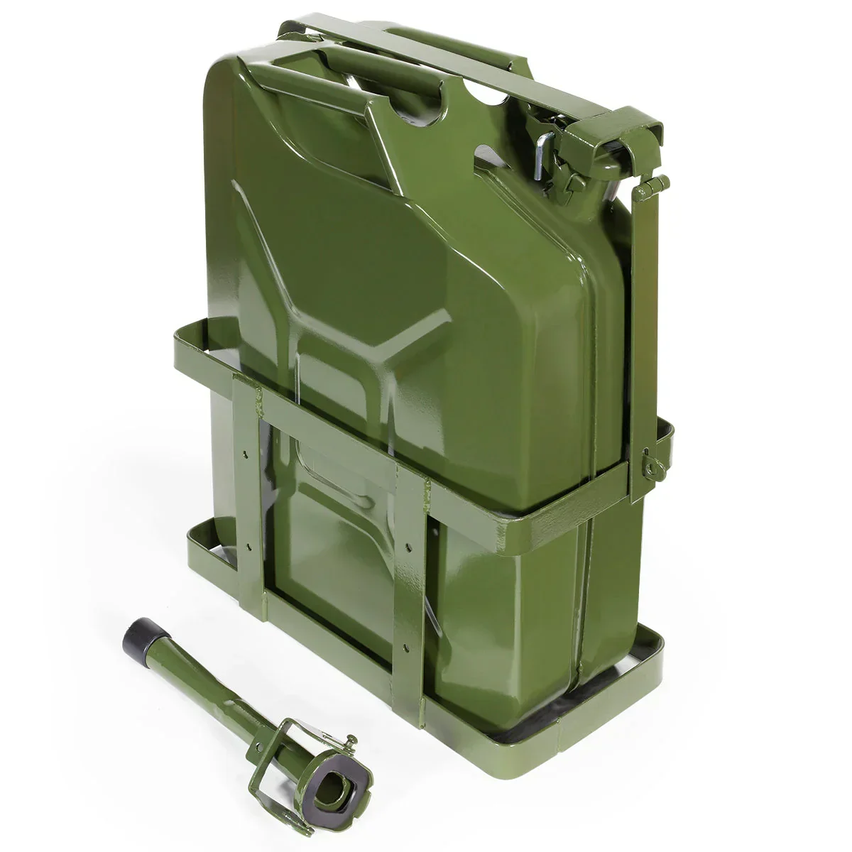 Green Steel Jerry Fuel Can - 20L (5-Gallons) - Image 3 Green Steel Jerry Fuel Can - 20L (5-Gallons) - Image 3