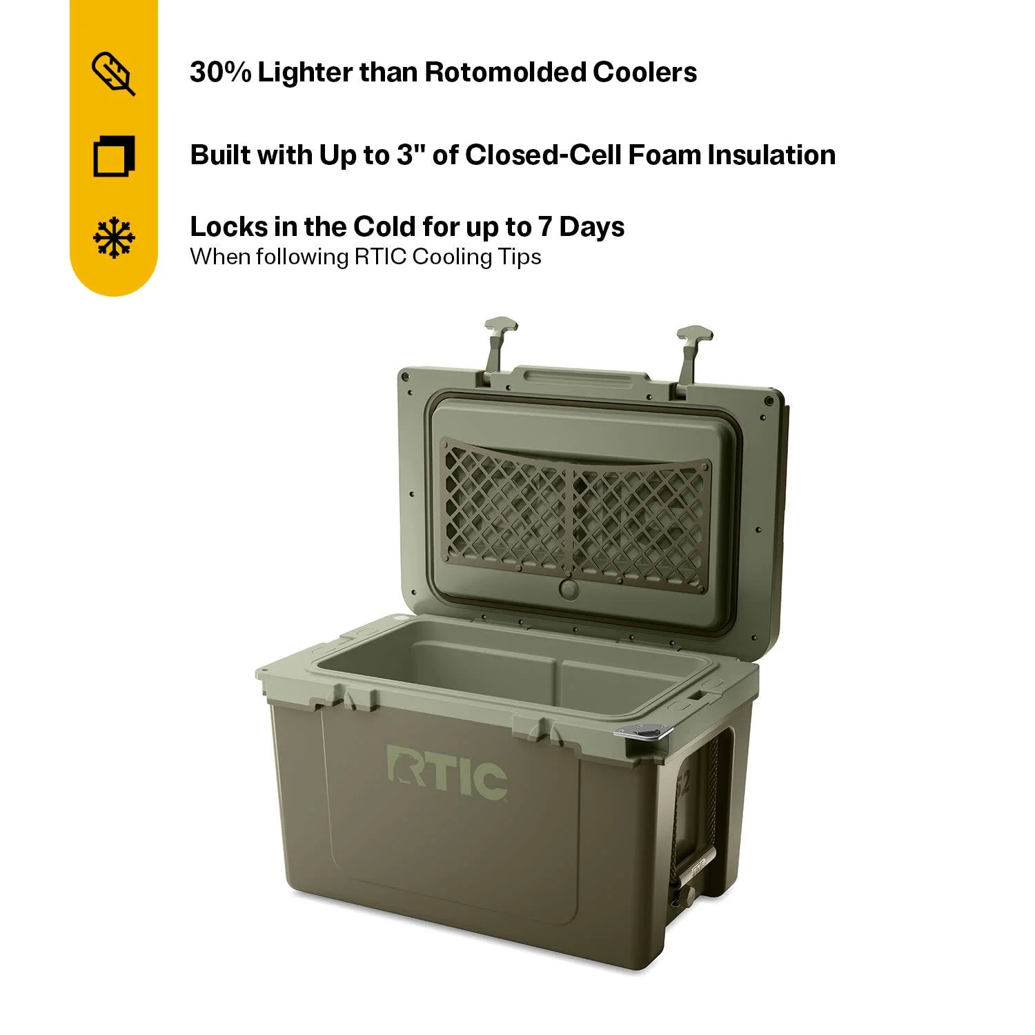 RTIC 52 QT Ultra-Light Hard-Sided Ice Chest Cooler, Fits 76 Cans, Trailblazer - Image 25