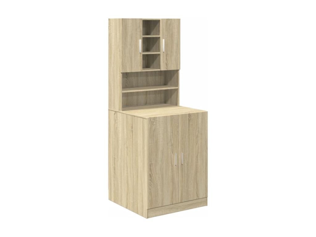 Armarios lavadora 2 piezas madera contrachapada roble Confortzx