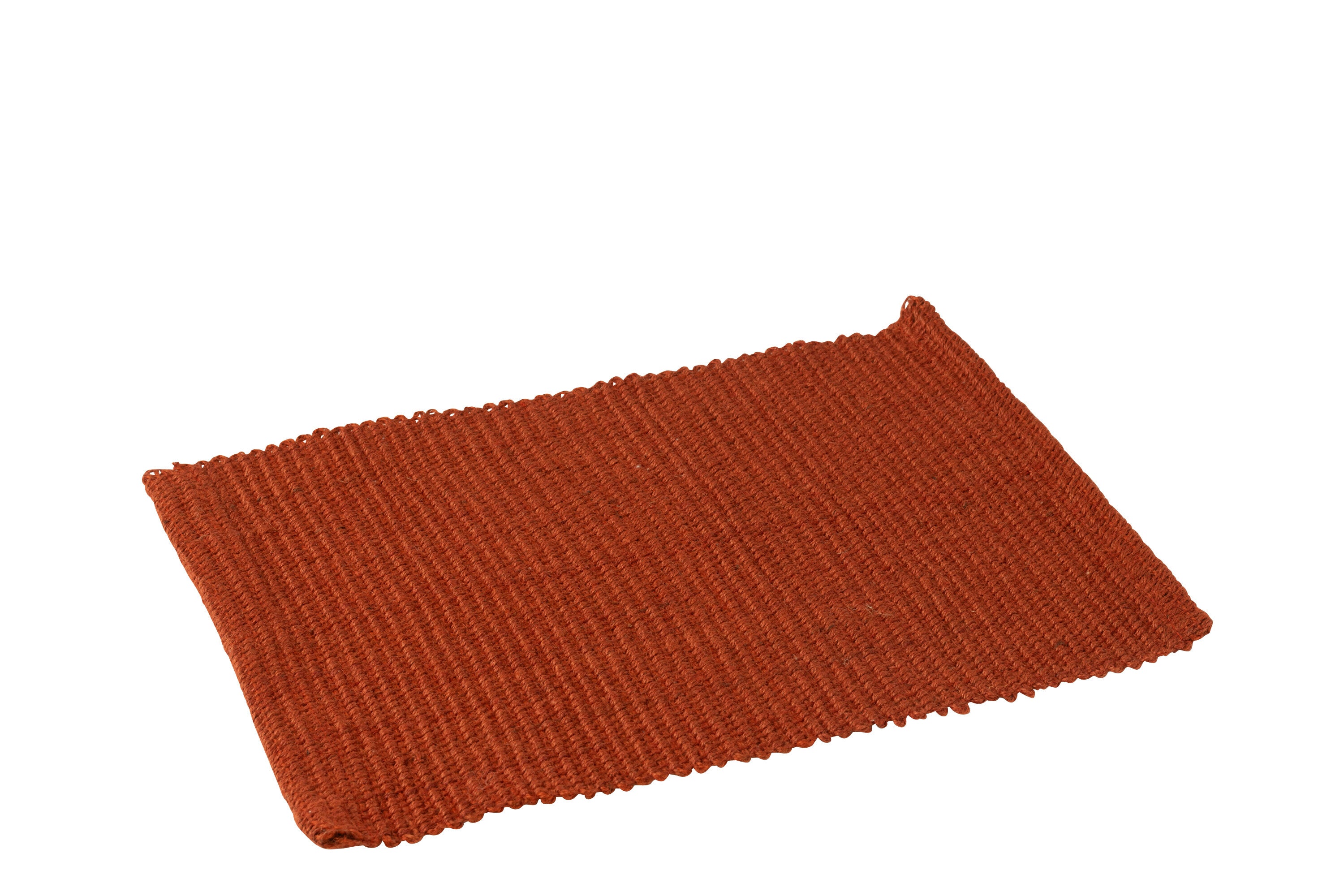 J-Line placemat Rechthoek - jute - terracotta