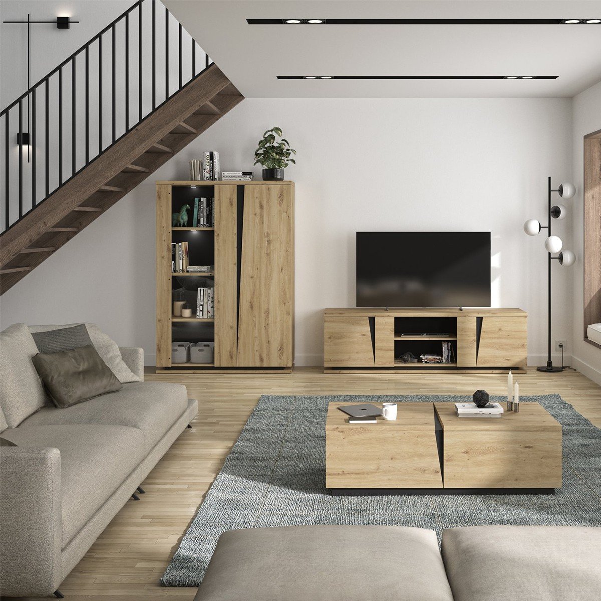 Calicosy - Servieskast 2 deuren Crack - Franse fabricage - H170 cm