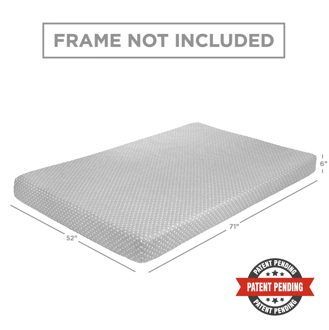 Milliard Memory Foam Futon Mattress - Full Size (Frame Not Included) (Black), 71"52"x6" - Image 19