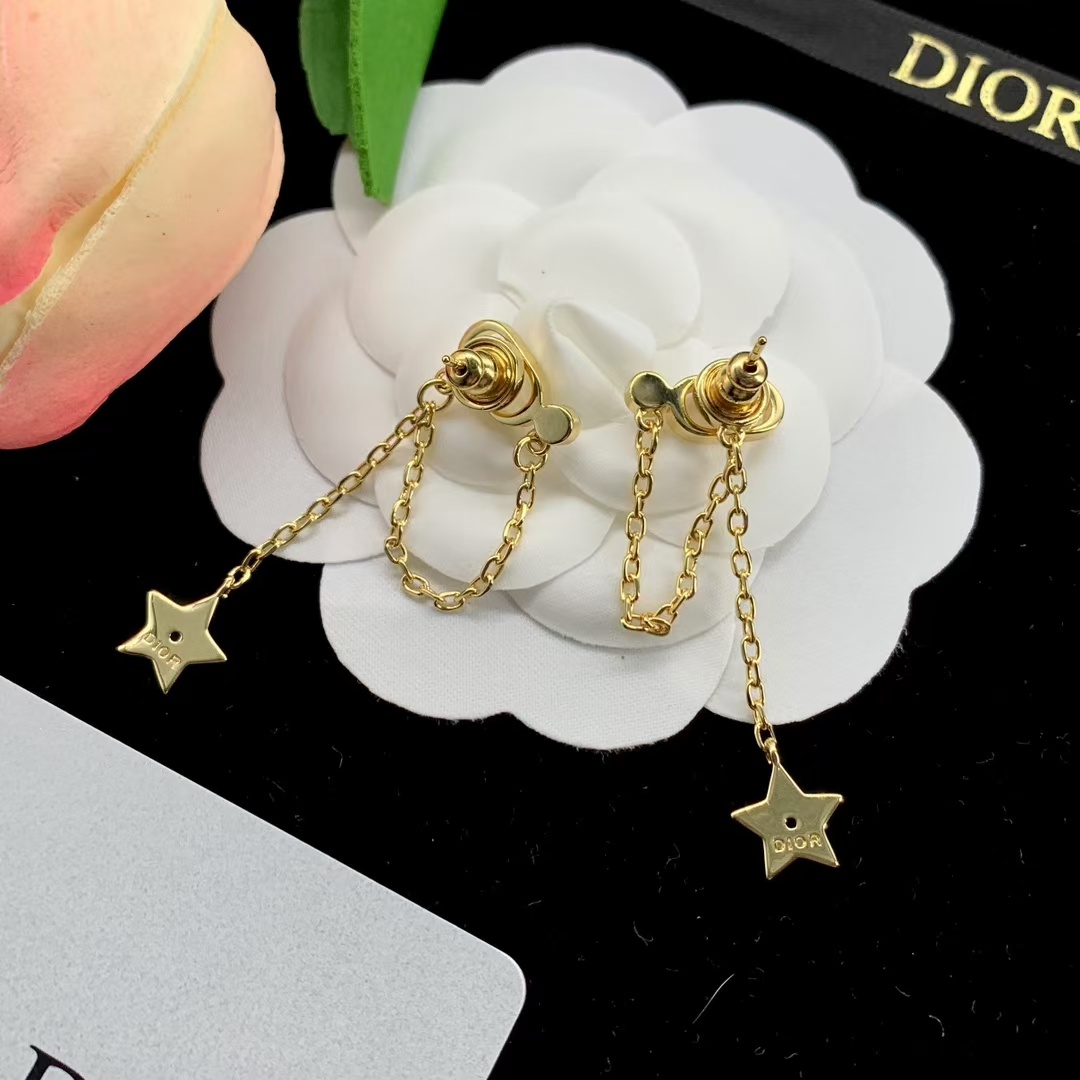 Dior Star Dangle Long Earrings - Original Replica Club