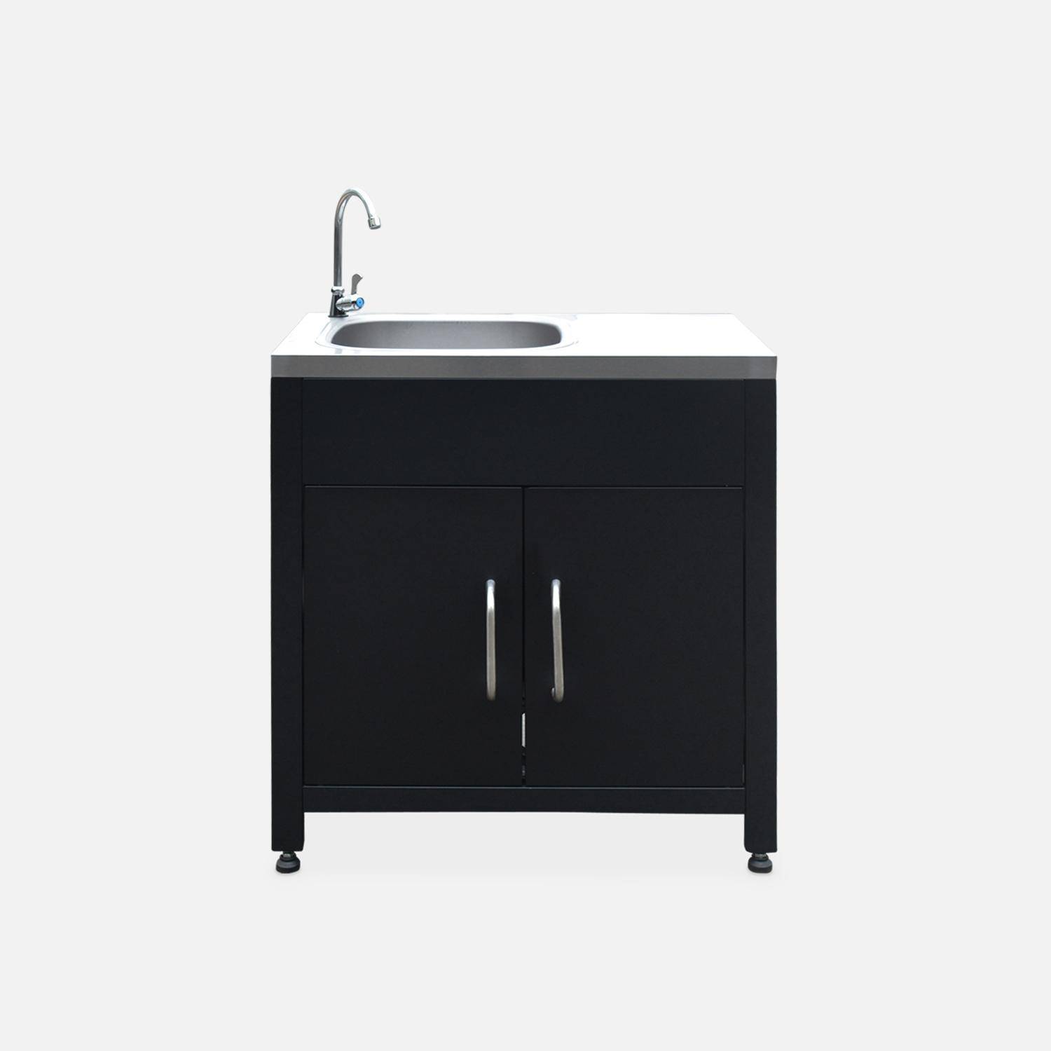 Grimaud 6 módulos - Cocina exterior completa de acero inoxidable de 6 módulos