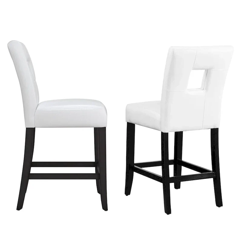 Brda Keyhole Counter Height High Back Stools - Set of 2