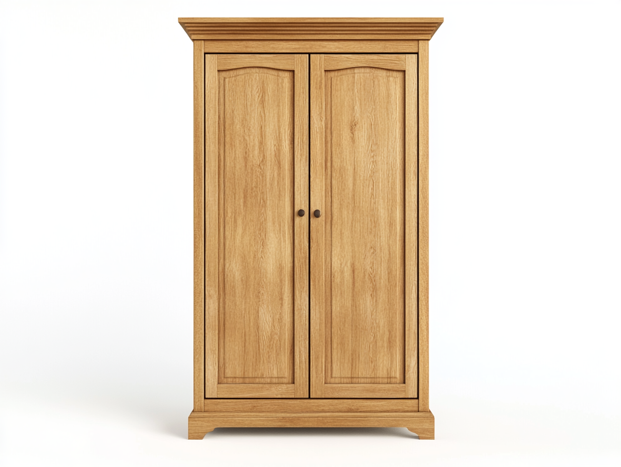 Armario ropero de madera maciza de 2 puertas estilo clásico TG1271306