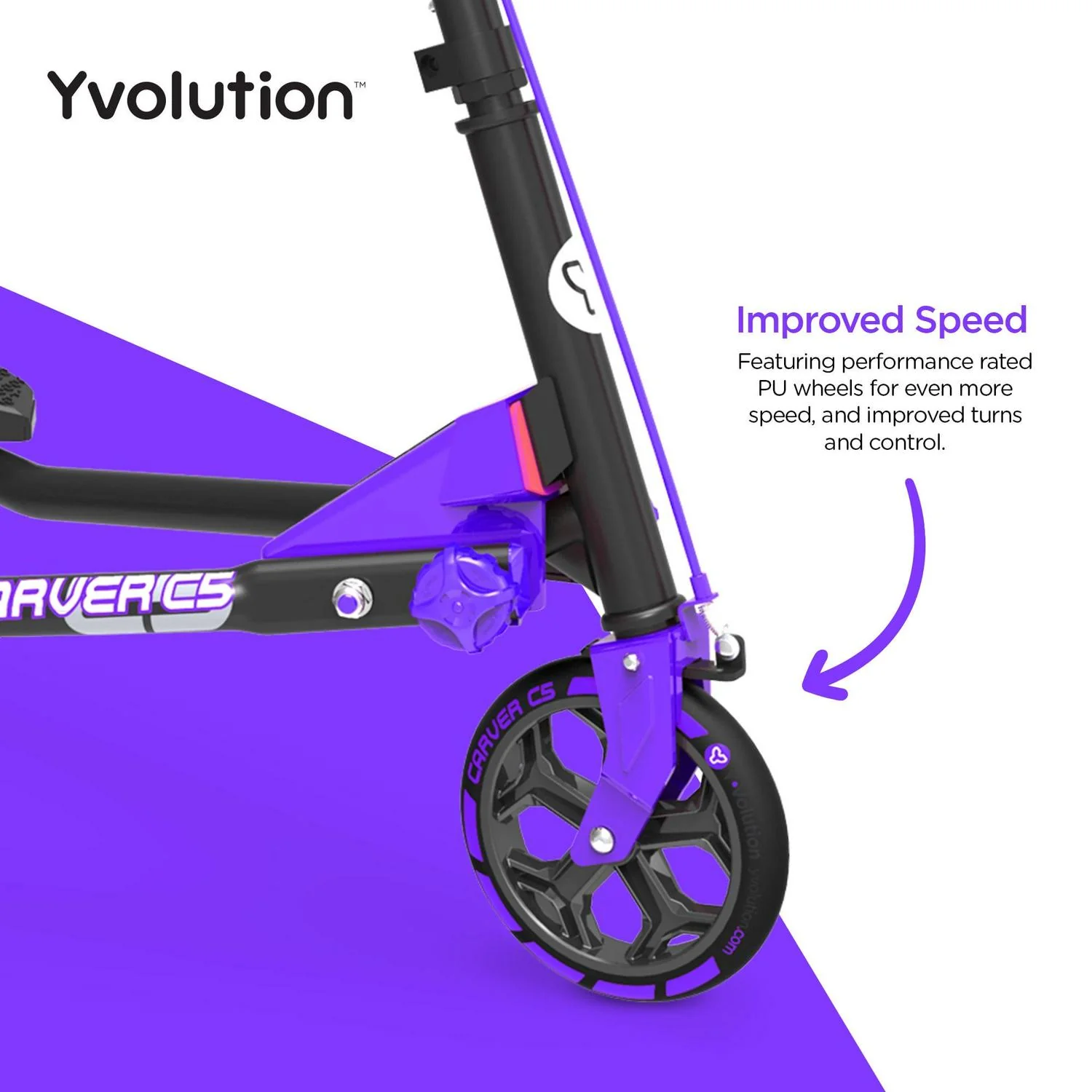 Yvolution Y Fliker C5. Foldable Drift Swing Scooter Kids Age 9+ Years. Purple. Unisex. Weight 24lbs