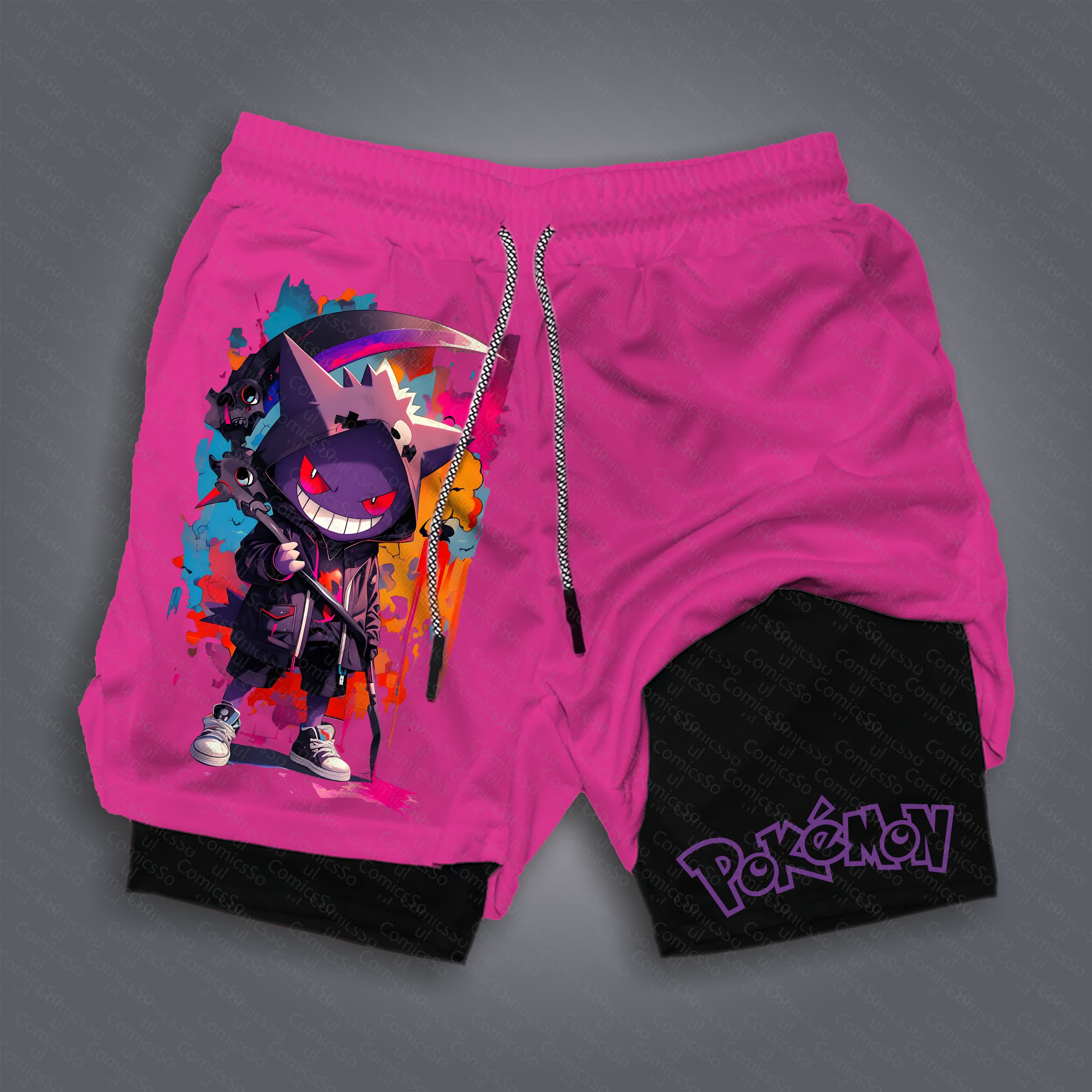 Unisex  “Comicssoul” Casual Anime Streetwear Gym Shorts