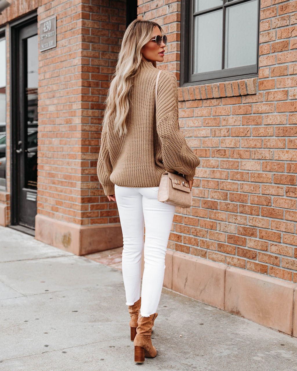 Windy City Knit Sweater - Taupe - SALE - Se7enfashion