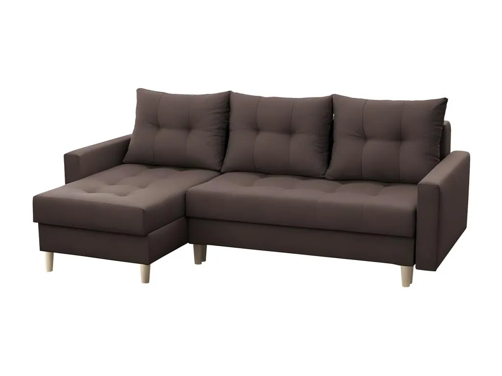 Sofá rinconero Sancaldeco 100 Marrón Función de descanso Caja de ropa de cama 222x140cm TLZC12745