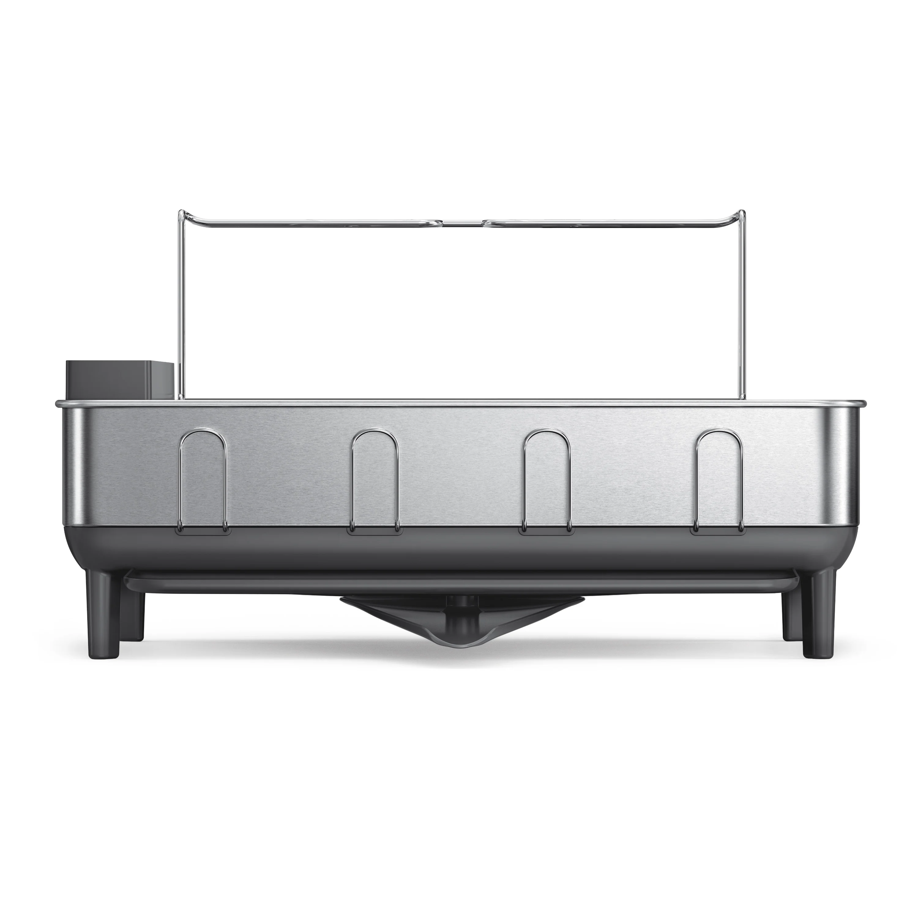 simplehuman Kitchen Dish Drying Rack, Fingerprint-Proof Stainless Steel Frame, Grey Plastic - Image 5