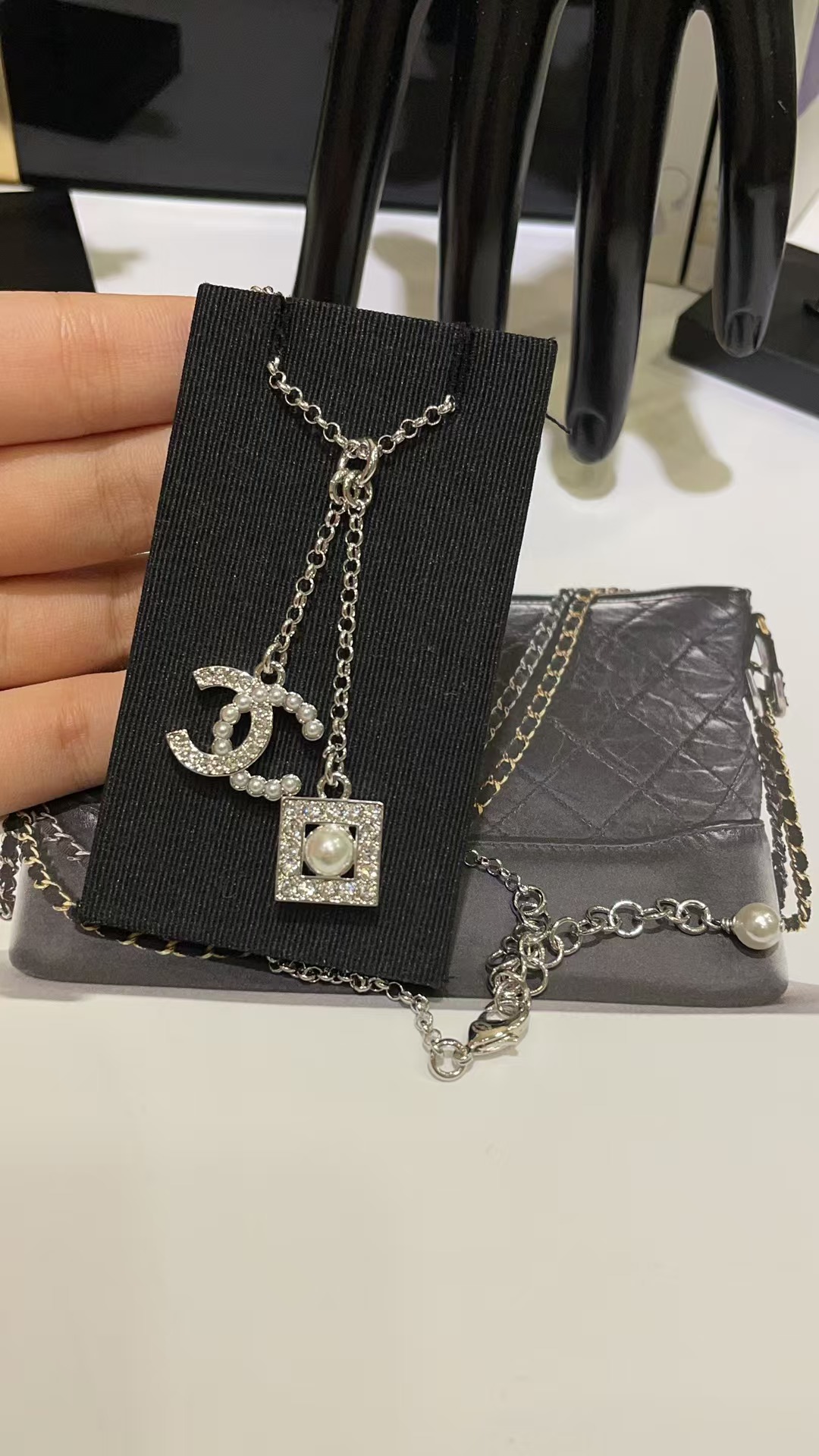 Chanel Two Pendants Drop Y Necklace - Original Replica Club