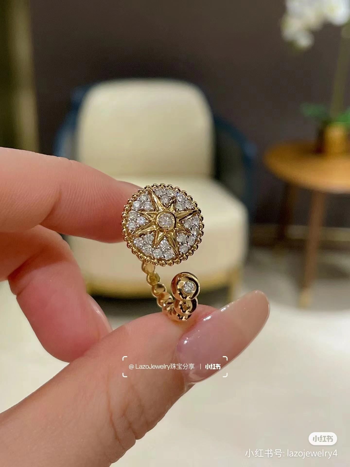 Dior North Star Rose Des Vents Ring - Original Replica Club