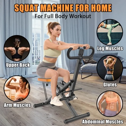 ACE-FIT Foldable Squat Machine With Resistance Bands, 250 LBS, 35.43in L x 22.83in W x 43.70in H ACE-FIT Foldable Squat Machine With Resistance Bands, 250 LBS, 35.43in L x 22.83in W x 43.70in H