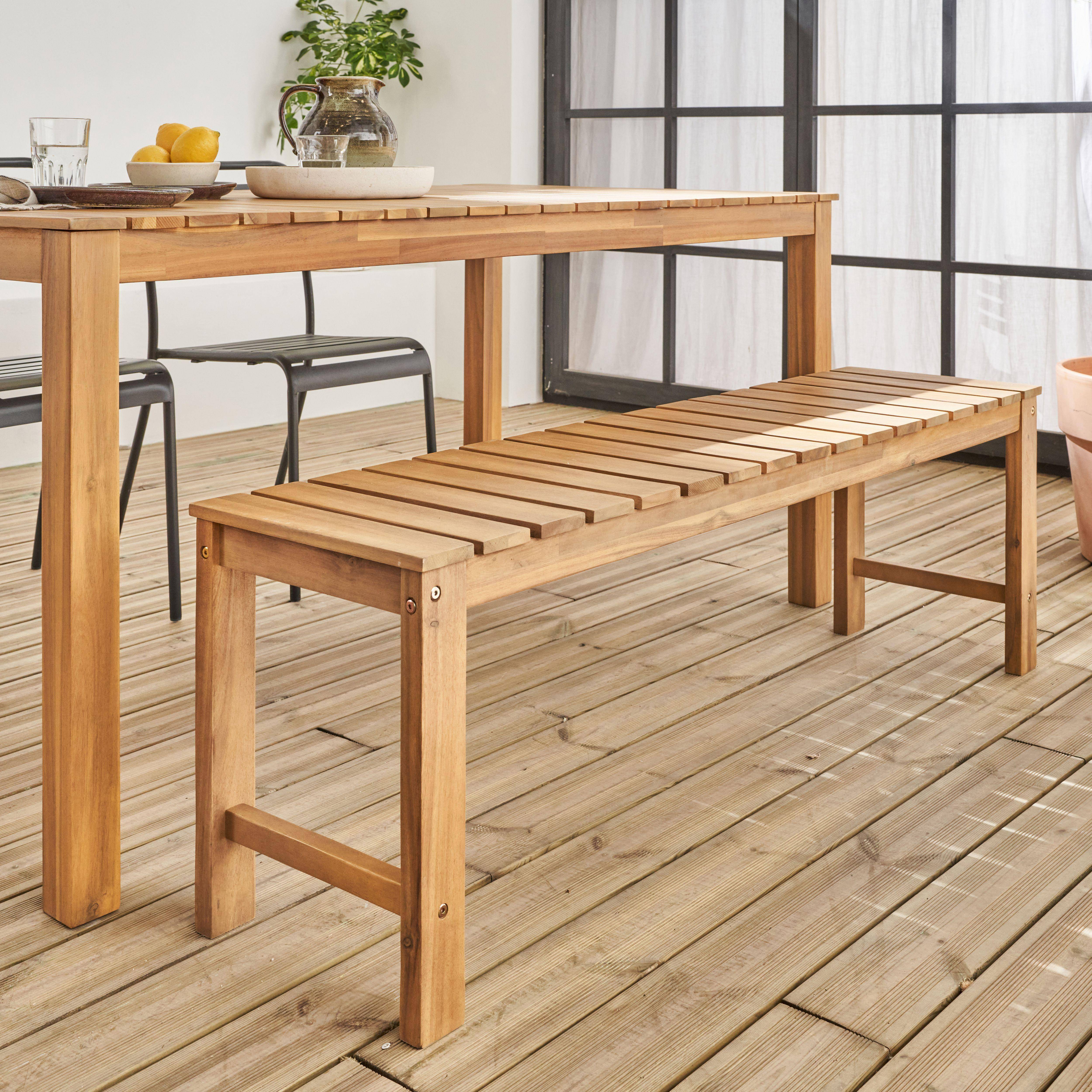 Cartama - Banco de madera clara, 140cm